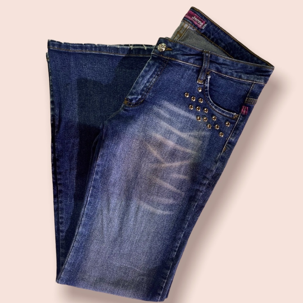 Retro embellished distressed Jeans size XL
